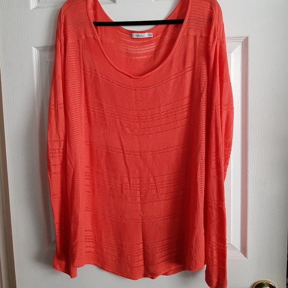 Long Sleeve Striped Top with Holes - Picture 1 of 6